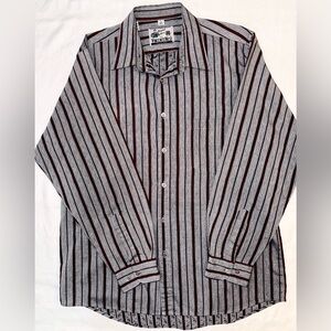 Vintage Vincenti Nesi Men’s Striped Button-Down Shirt. 1970s!